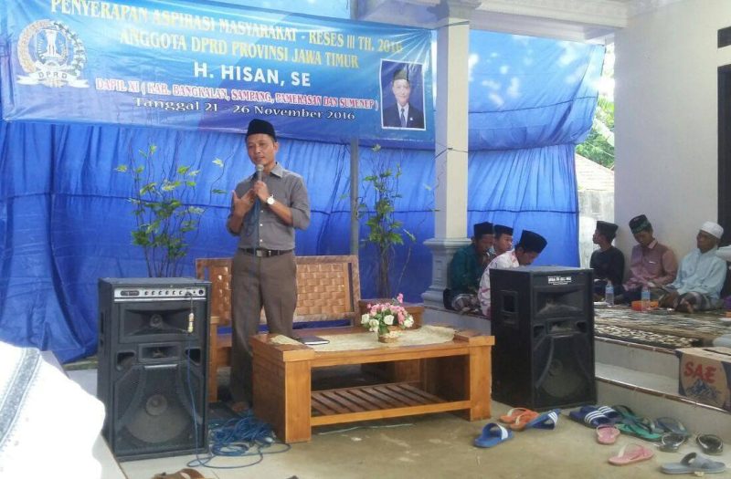 H.Hisan SE saat melakukan Reses