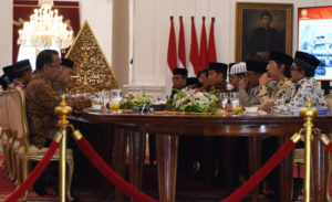 Silaturahmi  dengan Para Ulama, Presiden RI Jokowi Berharap Ulama Pelihara  Kebersamaan dan Kedamaian