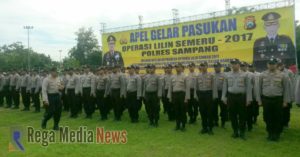 Amankan Natal Dan Sambut Tahun Baru 2018, Polres Sampang Gelar Apel Pasukan Operasi Lilin Semeru 2017