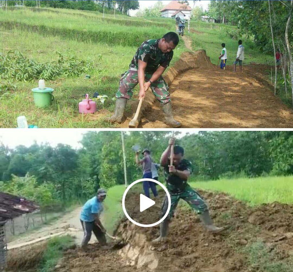 Viral, video TNI bantu Warga buka Akses Jalan Perkampungan baru