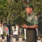 Kodam Intelrem Baskara Jaya 084 saat memimpin upacara penanaman kedisplinan anggota