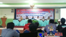 Suasana rapat pleno terbuka penetapan Daftar Pemilih Tetap (DPT) Pemilu 2019 yang  diselenggarakan di aula hotel camplong.