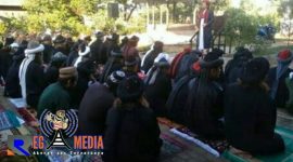 Jama'ah An-Nadzir saat melaksanakan sholat idul adha.
