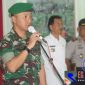 Dandim 0718/Pati, Letkol Arm Arief Darmawan menyampaikan amanatnya kepada para Danramil dan Perwira Staf yang melaksanakan sertijab.