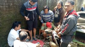 Unit Opsnal Satreskrim Polres Bangkalan saat melakukan penggerebekan terhadap 4 pelaku judi domino.