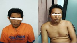 Tersangaka (US) dan (AN) setelah dibekuk Satreskrim Polres Bangkalan.