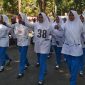 Peserta lomba gerak jalan, SMK Bina Husada Pamekasan yang berhasil meraih peringkat 4 jenjang SMA/MA/SMK Putri.