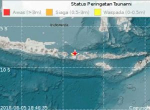 Gempa Berkekuatan 7 SR Goyang Kawasan Lombok NTB