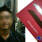 Tersangka FM dan barang bukti sajam jenis pisau, diamankan di Mapolsek Geger, Bangkalan.