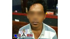 Tersangka FY saat diamankan di Mapolres Bangkalan.