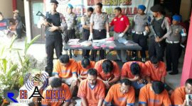 Saat konferensi pers di Mapolres Bangkalan dalam pengungkapan kasus narkoba.
