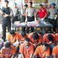 Saat konferensi pers di Mapolres Bangkalan dalam pengungkapan kasus narkoba.