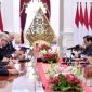 Presiden Jokowi saat menerima tamu kehormatan senat Republik Ceko di jakarta