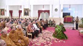 Presiden dalam sambutannya pada Pembukaan Musyawarah Nasional Pertama Persatuan Umat Buddha Indonesia di Istana Negara, Selasa, 18 September 2018.