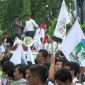 Peserta Aksi Mahasiswa menuntut Jokowi mundur Dari Jabatan Presiden