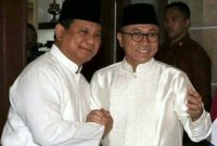 Prabowo Subianto bersama Zulkifli Hasan