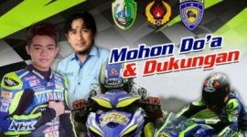 Murobbil Fathoni / Robby Sakera (kiri) pembalap cilik asal Kabupaten Sampang.