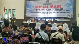 Suasana berlangsungnya kegiatan sosialisasi dan pendidikan pemilih tentang tahapan dan penyelenggaraan PSU Pilkada Sampang tahun 2018.
