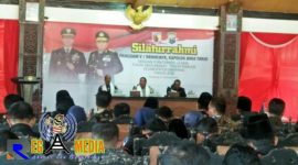 Suasana saat berlangsungnya acara silaturahmi Kapolda Jatim Irjen Pol Luki Hermawan dan Pangdam V/Brawijaya Mayjen TNI Arif Rahman dengan tokoh agama, tokoh masyarakat dan tokoh pemuda di Pendopo Bupati Sampang.