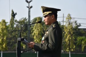 Kasrem 084/Bhaskara Jaya Pimpin Upacara HUT TNI ke-73