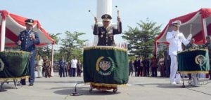 Pangdam III/Siliwangi Mayjen TNI Besar Harto Karyawan Pimpin Upacara HUT TNI Ke-73