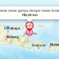 Titik lokasi gempa, tepatnya di Kota Situbondo, Jawa Timur.