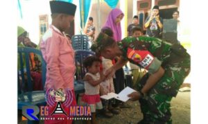 Satgas TMMD Wilayah Kodim 0829 Bangkalan Santuni Fakir Miskin dan Anak Yatim