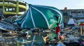 Reruntuhan akibat Gempa dan Tsunami Jumat (28/09/2018) lalu