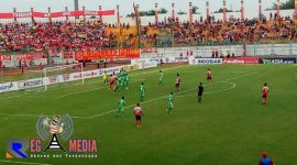 Saat berlangsungnya pertandingan Madura United Vs Bhayangkara FC di Stadion Gelora Bangkalan (SGB).