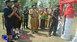 Dandim 0718 Pati Letkol Arm.Arief Darmawan, S. Sos saat melaksanakan kegiatan penutupan TMMD Sengkuyung Tahap III.