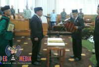 Suasana saat pelantikan dua anggota PAW DPRD Kota Cimahi.