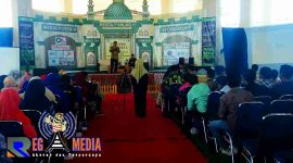 Suasana acara Pekan Ekonomi Syariah di lantai I Gedung Cakra Universitas Trunojoyo Madura