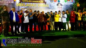 Cangkrukan Kapolres Bangkalan Deklarasi Pemilu Damai Pileg dan Pilpres 2019