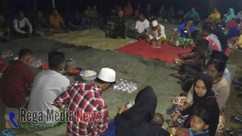 Suasana malam terakhir Satgas TMMD bersama Warga Desa Durin Timur 