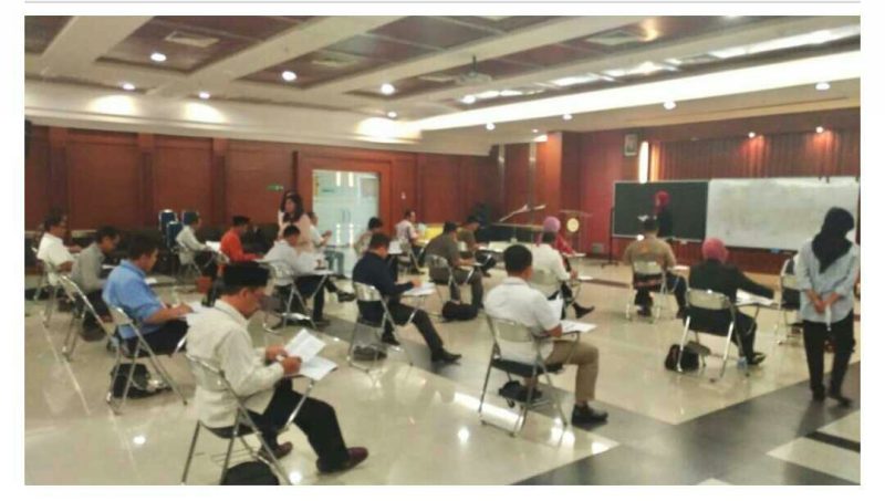 Suasana test psikologi hari pertama yang diikuti 20 peserta