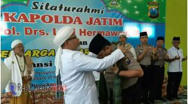 Kapolda Jatim saat disambut Aliansi Ulama Madura di Pamekasan