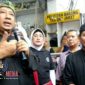 Wakil Walikota Bandung Yana Mulyana saat menyampaikan sambutannya dalam acara syukuran para PKL Cidadas.