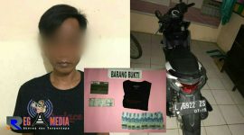 Tersangka berinisial SH beserta barang buktinua tengah diamankan di Polres Bangkalan.