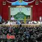 Tampak kemeriahan di Gedung Pertemuan Universitas Trunojoyo Madura (UTM) dengan lantunan sholawat oleh majlis pemuda bersholawat At-Taufiq, Karang Penang, Sampang.