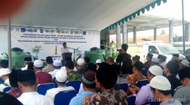 Ketua DMI Bangkalan Ra. Mondir Rofii saat menyampaika sambutannya.