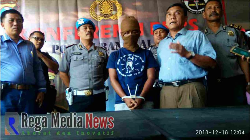 Pers release DPO kasus narkoba jenis sabu-sabu   Polda Jambi di Mapolres Bangkalan.