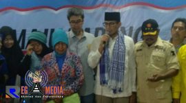 Calon Wakil Presiden Sandiaga Uno saat berkunjung ke Posko Badan Pemenang Prabowo Sandi, di Jalan Selong Permai, Sampang.