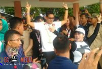 Masyarakat antusias senam bersama Sandiaga Uno.