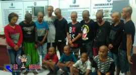 Usai dikasih arahan, para pengamen dan anak jalanan di Sampang yang terjaring razia Satpol PP langsung di gunduli.