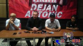 Conferensi pers pengumuman pelatih baru Madura United, Dejan Antonic.