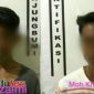 Dua tersangka pencurian saat diamankan petugas Kepolisian Sektor Tanjungbumi.