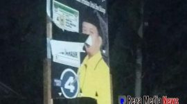 Baleho H.Tawa yang dirusak orang tak dikenal