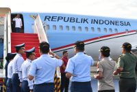 Presiden Jokowi saat kunjungan ke korban terdampak sunami dilampung