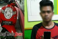 Tersangka beserta barang bukti saat di amankan di mapolres Bangkalan