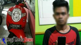 Tersangka beserta barang bukti saat di amankan di mapolres Bangkalan